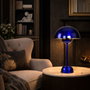Opviq Lámpara de mesa de metal azul marino